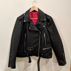 Zara Faux Leather Biker Jacket